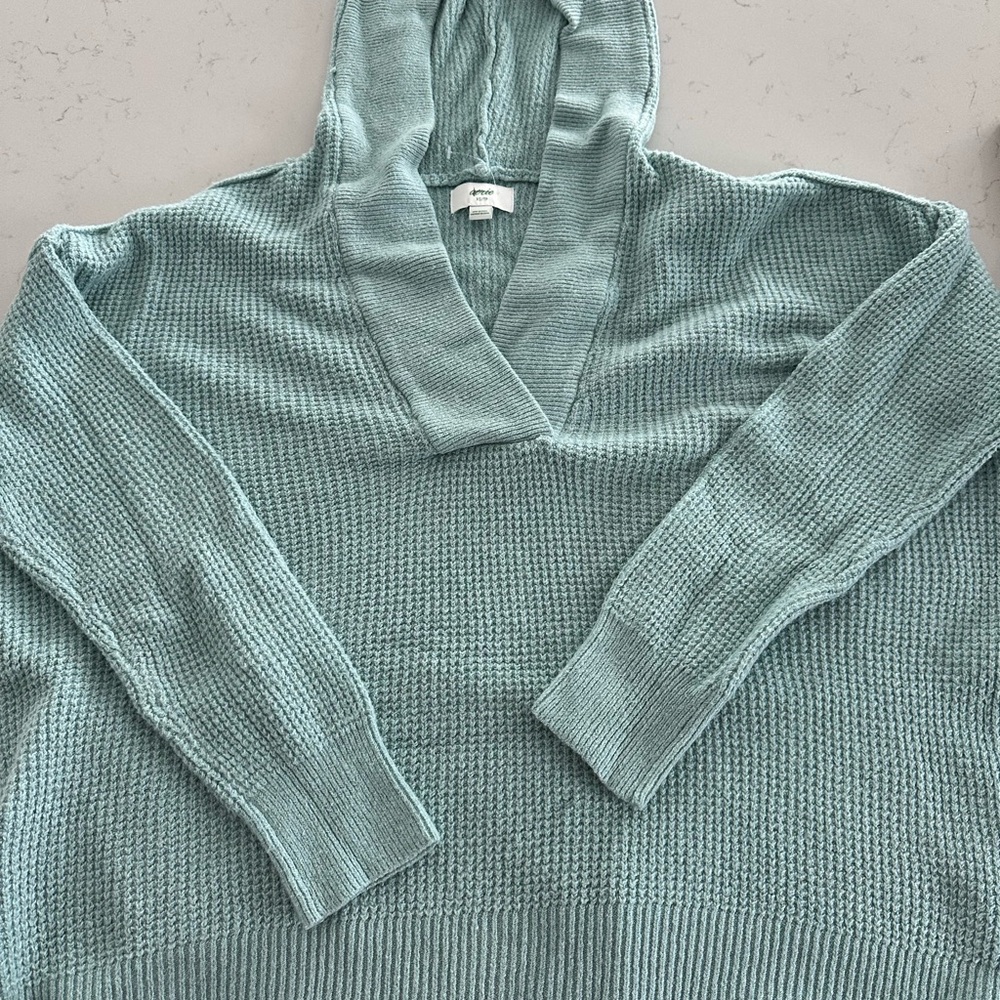 Aerie V-Neck Sweater in Light Blue